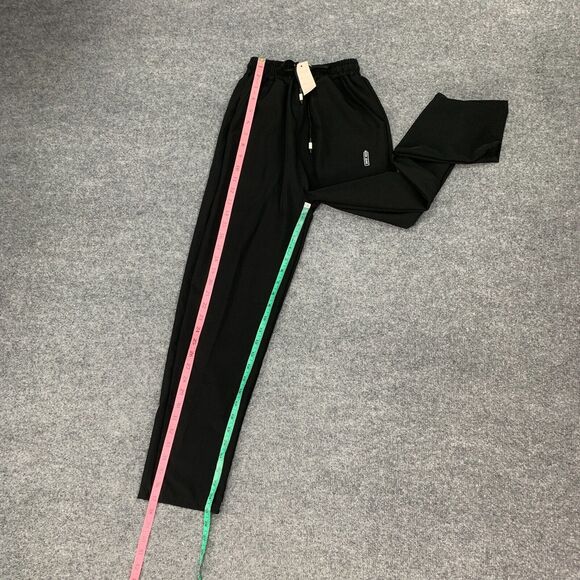 Chase New Design Pant Women M Medium Black Drawstring Straight Leg Loose Fit - Picture 8 of 10